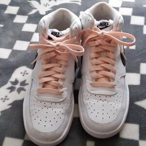 Nike White Court Vision Mid Casual Sneakers Size 6.5